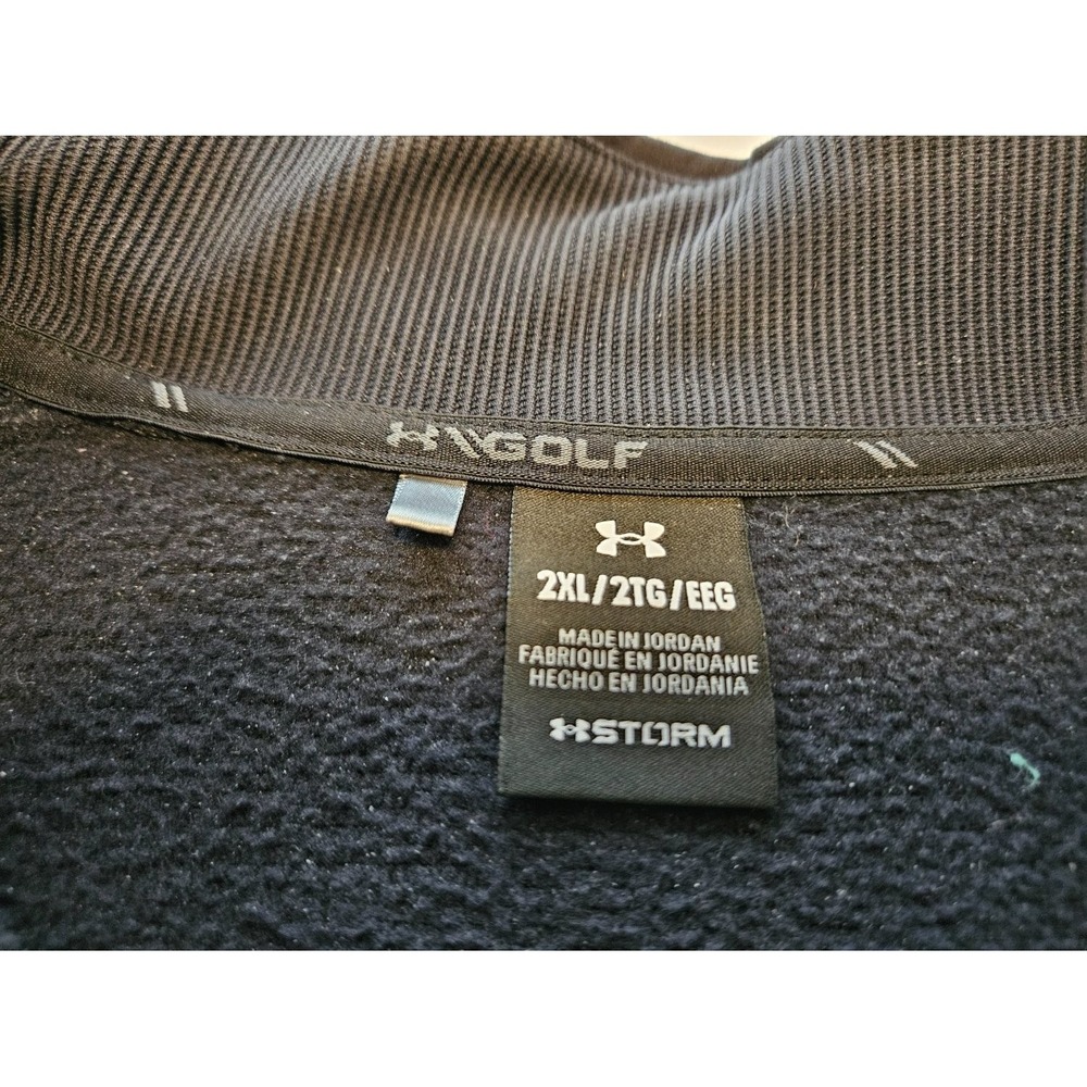 Under Armour Storm UA Golf Men's Sweatshirt 2 XL Gray Fleece Lined Interior - Picture 3 of 8